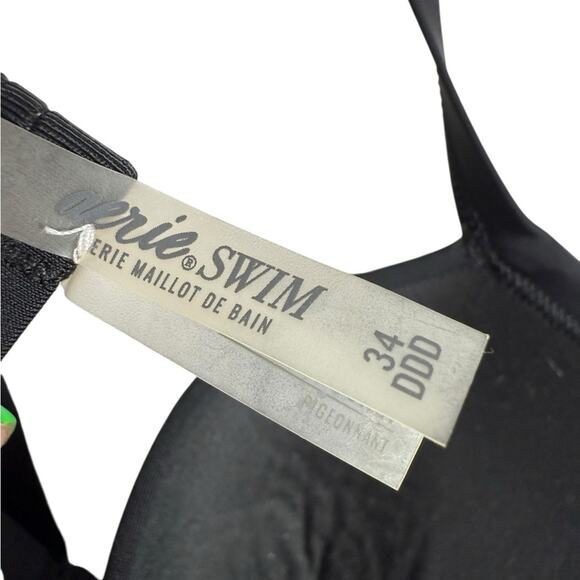 Aerie Black Padded Halter Style Swim Top Size 34DD - Picture 6 of 6